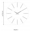 Designerski zegar ścienny Nomon Merlin Inox 110cm (Obr. 3)