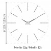 Designerski zegar ścienny Nomon Merlin Walnut 155cm (Obr. 3)