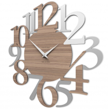 Designerski zegar 10-020n CalleaDesign Russel 45cm (różne wzory okleiny)