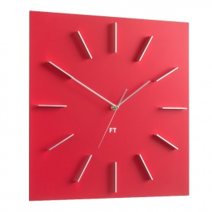 Designerski zegar ścienny Future Time FT1010RD Square red 40cm