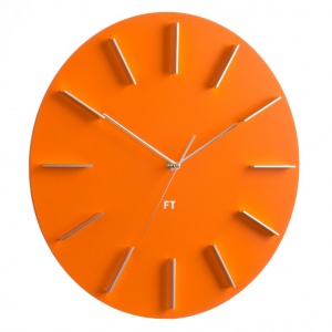 Designerski zegar ścienny Future Time FT2010OR Round orange 40cm