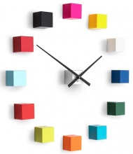 Designerski samoprzylepny zegar ścienny Future Time FT3000MC Cubic multicolor
