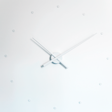 Designerski zegar ścienny NOMON OJ biały 50cm