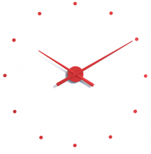 Designerski zegar ścienny NOMON OJ czerwony 50cm