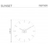 Designerski zegar ścienny Nomon Sunset Graphite 50cm (Obr. 2)