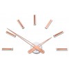Designerski samoprzylepny zegar ścienny Future Time FT9600CO Modular copper 60cm (Obr. 0)