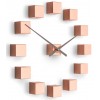 Designerski samoprzylepny zegar ścienny Future Time FT3000CO Cubic copper (Obr. 0)