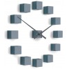 Designerski samoprzylepny zegar ścienny Future Time FT3000GY Cubic light grey (Obr. 0)