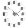 Designerski samoprzylepny zegar ścienny Future Time FT3000SI Cubic silver (Obr. 0)