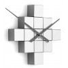 Designerski samoprzylepny zegar ścienny Future Time FT3000SI Cubic silver (Obr. 1)