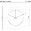Designerski zegar ścienny Nomon New Anda G 100cm (Obr. 5)