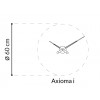 Designerski zegar ścienny Nomon Axioma IN red 60cm (Obr. 0)
