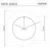 Designerski zegar ścienny Nomon New Anda L red 100cm (Obr. 1)