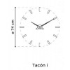 Designerski zegar ścienny Nomon Tacon 12i black 73cm (Obr. 0)