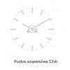 Designerski zegar ścienny Nomon Puntos Suspensivos 12i red 50cm (Obr. 0)