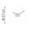 Designové nástěnné hodiny Nomon Axioma Walnut small 37cm (Obr. 0)