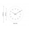 Designerski zegar ścienny Nomon TACON 12L white 100cm (Obr. 1)