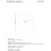 Designerski zegar ścienny Nomon RODON Mini red 50cm (Obr. 2)