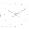 Designerski zegar ścienny NOMON OJ grafitowy 80cm (Obr. 4)