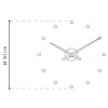 Designerski zegar ścienny NOMON OJ czerwony 50cm (Obr. 3)