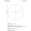 Designerski zegar ścienny Nomon Bilbao N czarny 110cm (Obr. 4)
