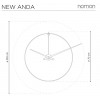 Designerski zegar ścienny Nomon New Anda L black 100cm (Obr. 11)