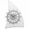 Designerski zegar 10-014 CalleaDesign Sailing 45cm (różne wersje kolorystyczne) (Obr. 1)
