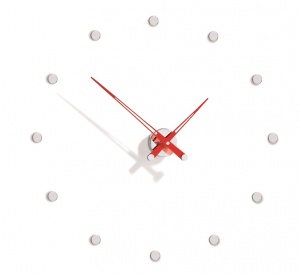 Designerski zegar ścienny Nomon Rodon 12i red 70cm