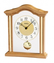 Luksusowy drewniany zegar stołowy 1174/18 AMS 23cm