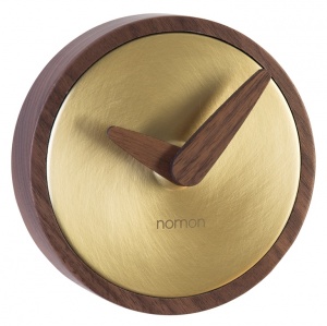 Designerski zegar ścienny Nomon Atomo Gold 10cm