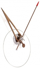 Designerski zegar ścienny Nomon Cris walnut 70cm