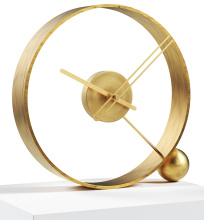 Designerski zegar stołowy Endless antik gold/gold 32cm