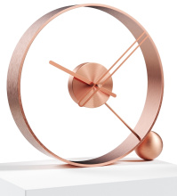 Designerski zegar stołowy Endless brushed pink/pink 32cm