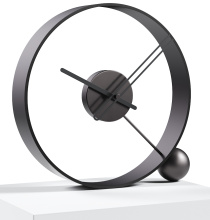 Designerski zegar stołowy Endless lacquered black/black 32cm
