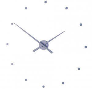 Designerski zegar ścienny NOMON OJ stalowoniebieski 50cm