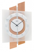 Designerski zegar ścienny 5530 AMS sterowany sygnałem radiowym 46cm