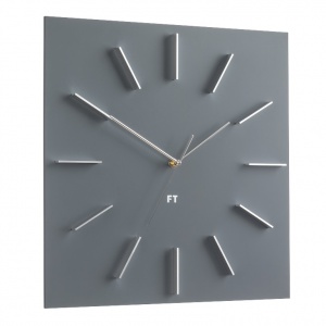 Designerski zegar ścienny Future Time FT1010GY Square grey 40cm