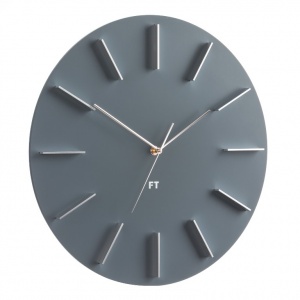Designerski zegar ścienny Future Time FT2010GY Round grey 40cm