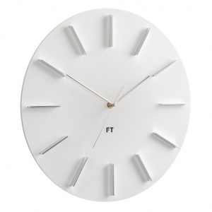 Designerski zegar ścienny Future Time FT2010WH Round white 40cm