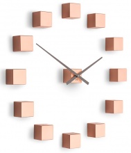 Designerski samoprzylepny zegar ścienny Future Time FT3000CO Cubic copper