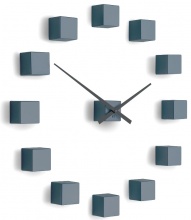Designerski samoprzylepny zegar ścienny Future Time FT3000GY Cubic light grey