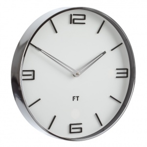 Designerski zegar ścienny Future Time FT3010WH Flat white 30cm