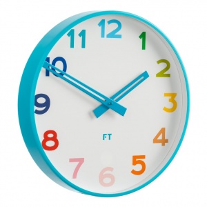 Dziecięcy zegar ścienny Future Time FT5010BL Rainbow blue 30cm