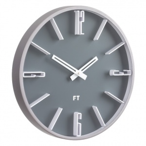 Designerski zegar ścienny Future Time FT6010GY Numbers 30cm