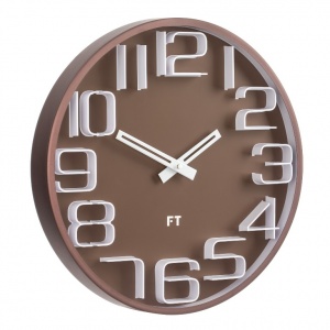 Designerski zegar ścienny Future Time FT8010BR Numbers 30cm