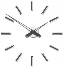 Designerski samoprzylepny zegar ścienny Future Time FT9600TT Modular titanium grey 60cm