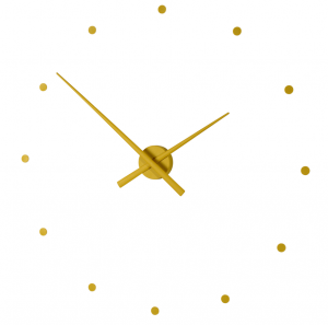 Designerski zegar ścienny NOMON OJ musztardowy 80cm