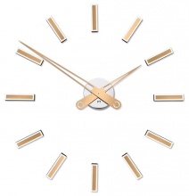 Designerski samoprzylepny zegar ścienny Future Time FT9600CM Modular champagne 60cm