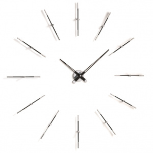 Designerski zegar ścienny Nomon Merlin 12i black 110cm