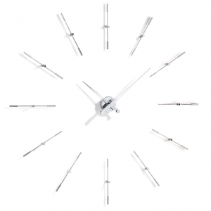 Designerski zegar ścienny Nomon Merlin Inox 110cm